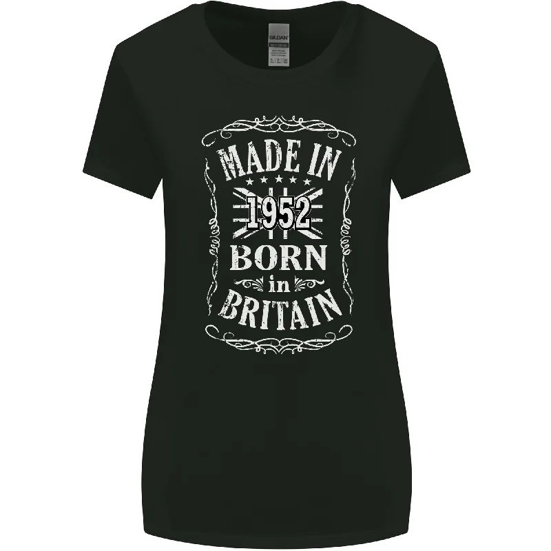 Born In Britain 71st Birthday Made 1952 Womens Wider Cut T-Shirt Jersey Fabric Tulle Fabric Batik Fabric Born In Britain 71st Birthday Made 1952 Womens Wider Cut T-Shirt Jersey Fabric Tulle Fabric Batik Fabric