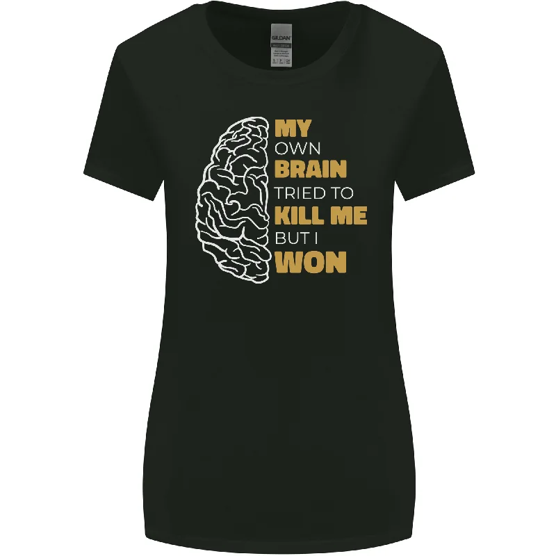 Brain Cancer Aneurysm Awareness Womens Wider Cut T-Shirt Iron Safe Non-Iron Wrinkle Free Brain Cancer Aneurysm Awareness Womens Wider Cut T-Shirt Iron Safe Non-Iron Wrinkle Free