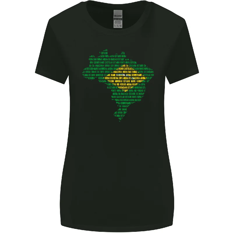 Brazilian Flag Word Cloud Brazil Football Womens Wider Cut T-Shirt Seamless Knitted Crochet Brazilian Flag Word Cloud Brazil Football Womens Wider Cut T-Shirt Seamless Knitted Crochet
