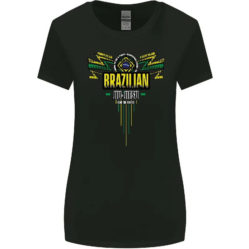 Brazilian Jiu Jitsu MMA Mixed Martial Arts Womens Wider Cut T-Shirt Iron Safe Non-Iron Wrinkle Free Brazilian Jiu Jitsu MMA Mixed Martial Arts Womens Wider Cut T-Shirt Iron Safe Non-Iron Wrinkle Free