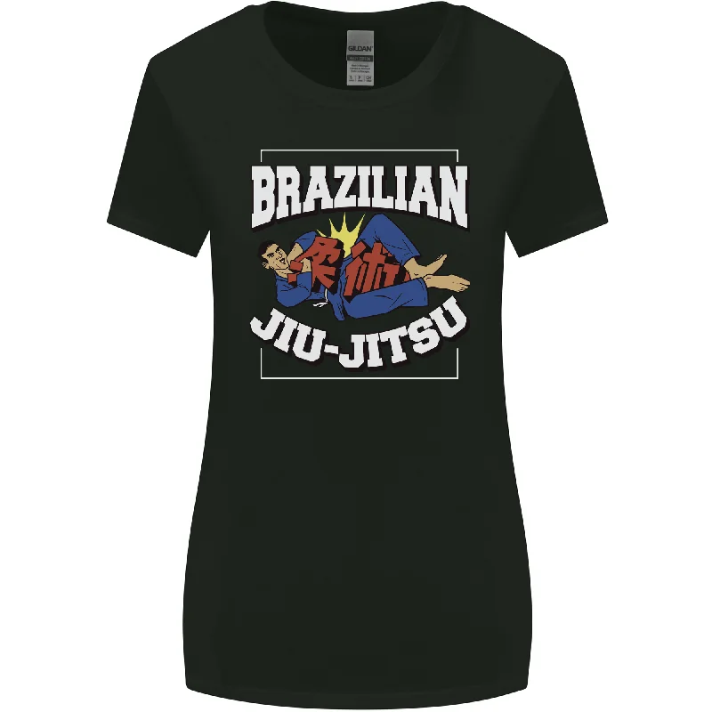 Brazilian Jiu Jitsu Womens Wider Cut T-Shirt Real Fur Shearling Chenille