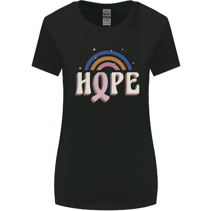 Breast Cancer Awareness Hope Womens Wider Cut T-Shirt Collared Crew Neck Turtle Neck Breast Cancer Awareness Hope Womens Wider Cut T-Shirt Collared Crew Neck Turtle Neck