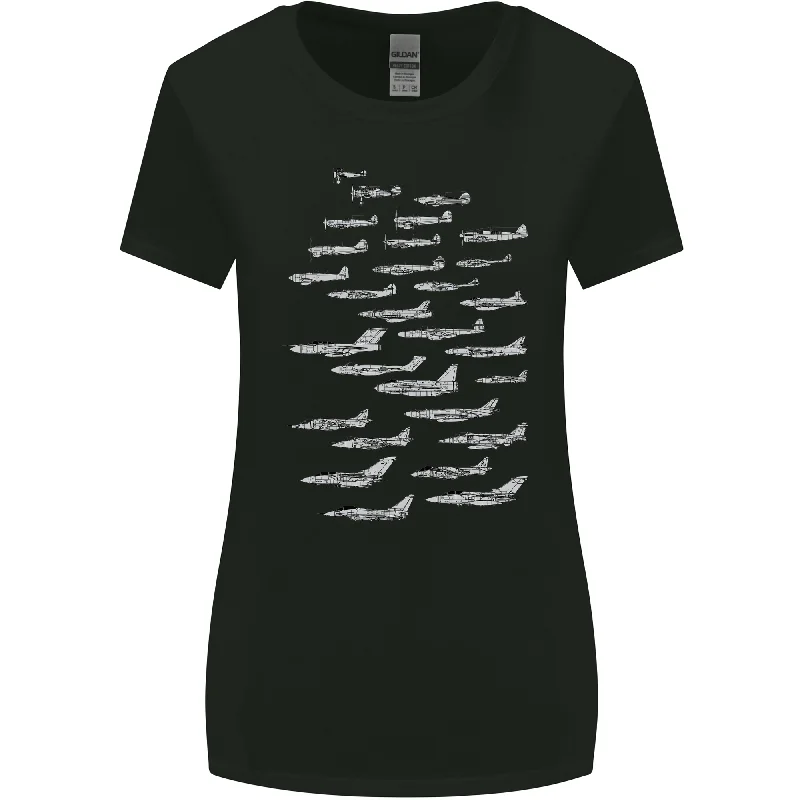 British RAF Fighters Royal Air Force Planes Womens Wider Cut T-Shirt Fleece Nylon Spandex British RAF Fighters Royal Air Force Planes Womens Wider Cut T-Shirt Fleece Nylon Spandex