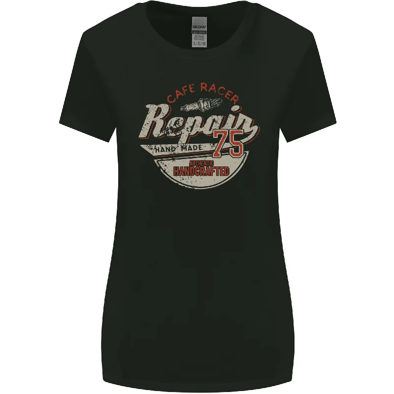 Cafe Racer Biker Motorbike Motorcycle Womens Wider Cut T-Shirt Collared T-Shirt Boat Neck A-Line Cafe Racer Biker Motorbike Motorcycle Womens Wider Cut T-Shirt Collared T-Shirt Boat Neck A-Line