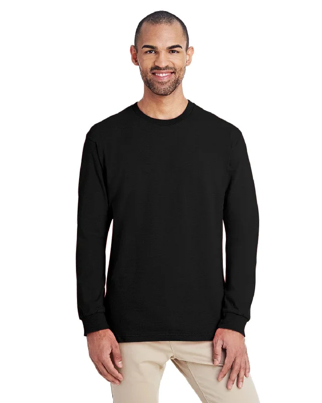 Gildan Hammer Long Sleeve T-Shirt | Black Chenille Blend Fleece Blend Nylon Blend