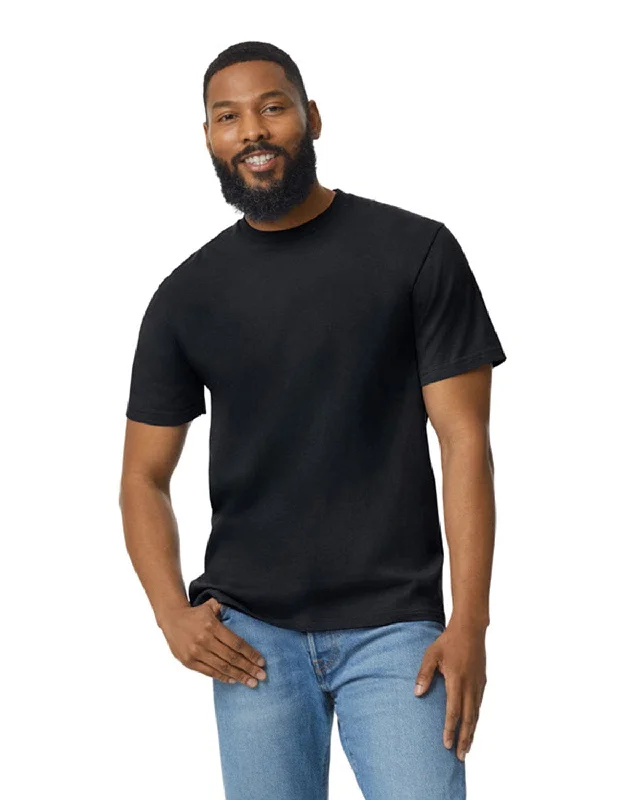 Gildan Unisex Softstyle Midweight T-Shirt | Pitch Black Front Pockets Side Pockets Patch Pockets Gildan Unisex Softstyle Midweight T-Shirt | Pitch Black Front Pockets Side Pockets Patch Pockets