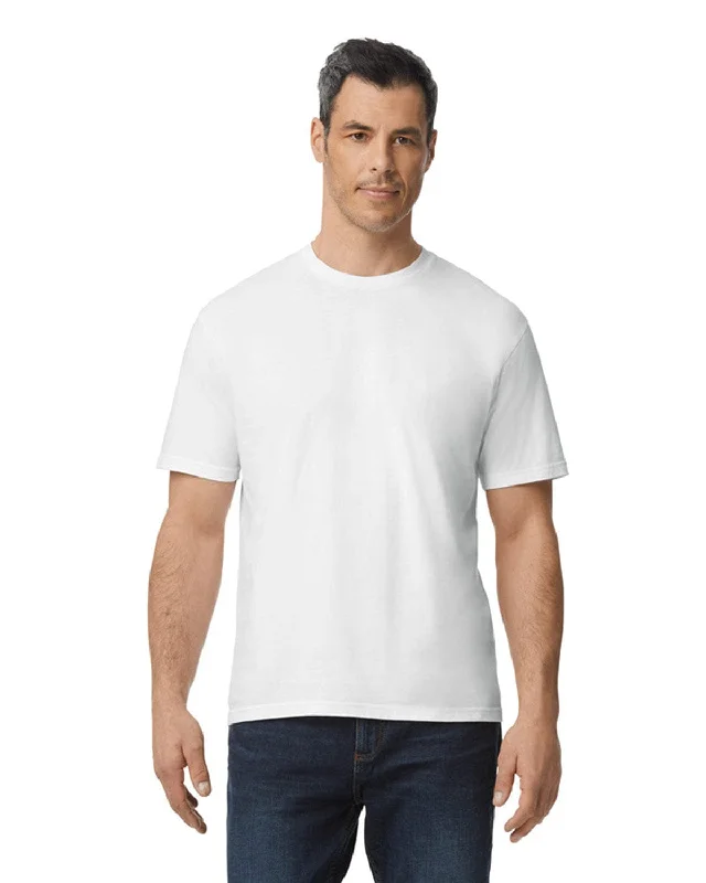 Gildan Unisex Softstyle Midweight T-Shirt | White Fitted T-Shirt Seamless Stretchy