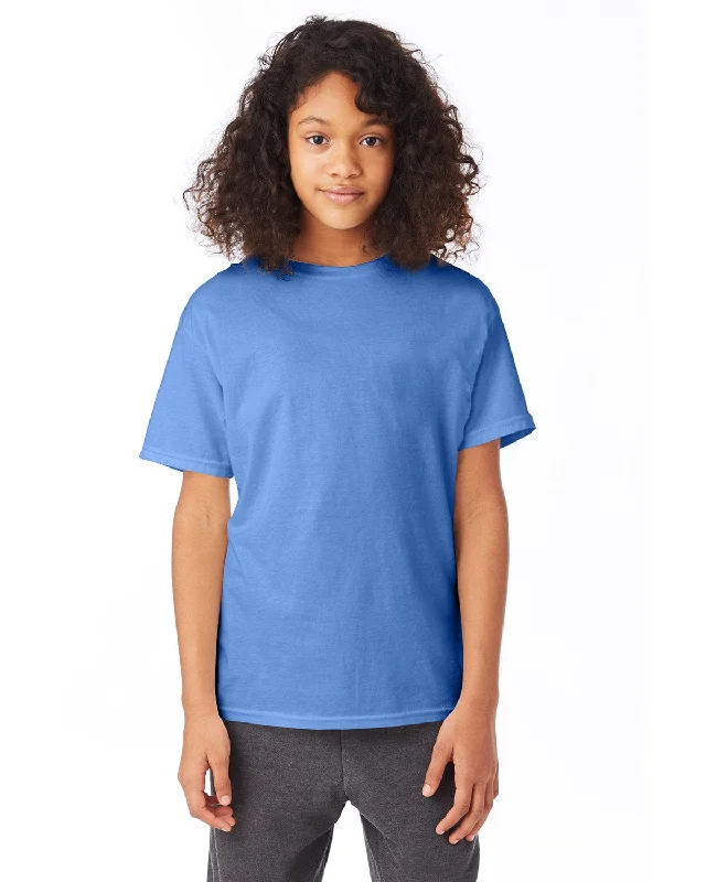 Hanes Youth Heavyweight 50/50 T-Shirts | Carolina Blue Cozy Warm Stylish