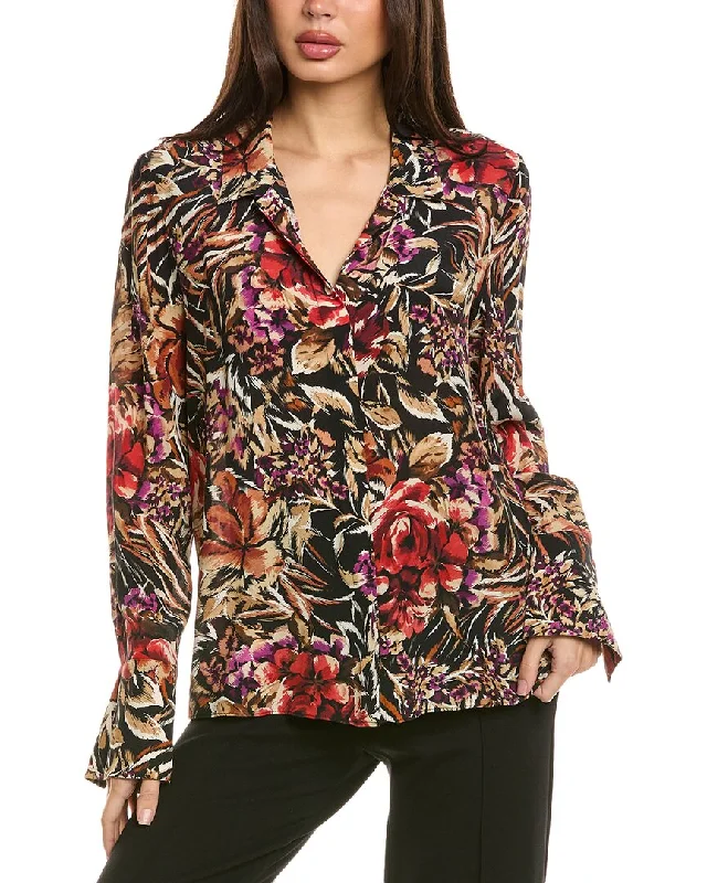 Kobi Halperin Lola Silk Blouse Textured Cotton Blouse