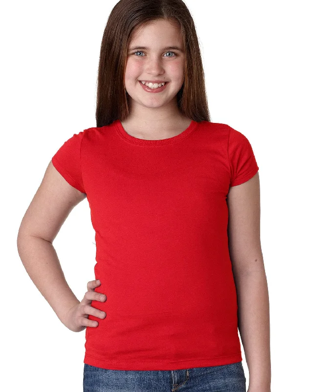 Next Level Girls Princess Tee | Red Sequined Glittery Shiny