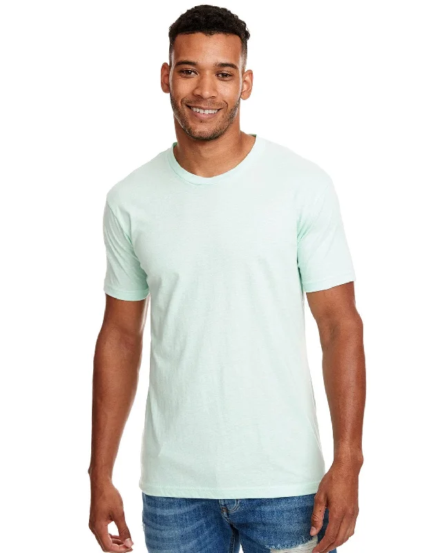 Next Level Mens CVC Crewneck Tee | Mint Striped Floral Plaid