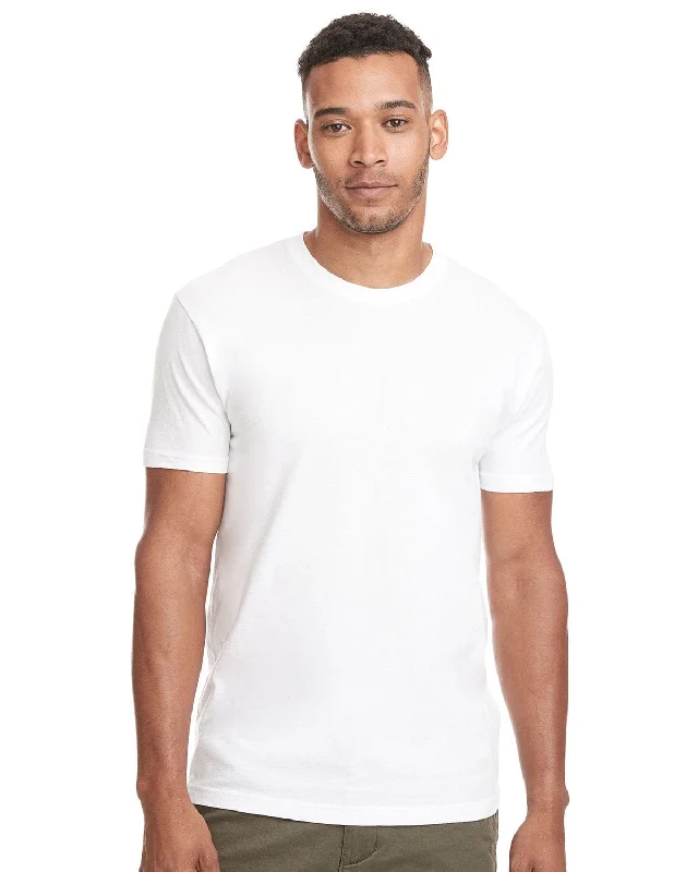 Next Level Mens Triblend Crew Tee | White Graphic T-Shirt Round Neck Polyester
