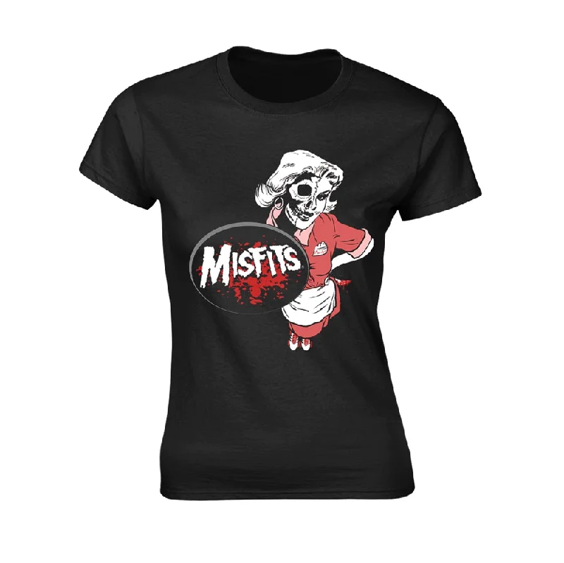Misfits Ladies Ladies T-shirt: Waitress Sequined Glittery Shiny