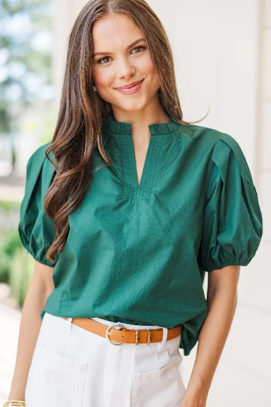 Pinch: All On Me Emerald Green Blouse Stylish Wrap Blouse