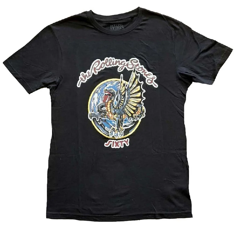 The Rolling Stones Ladies T-Shirt: Sixty Dragon Globe (Foiled) Rayon Fabric Velvet Fabric Corduroy Fabric The Rolling Stones Ladies T-Shirt: Sixty Dragon Globe (Foiled) Rayon Fabric Velvet Fabric Corduroy Fabric
