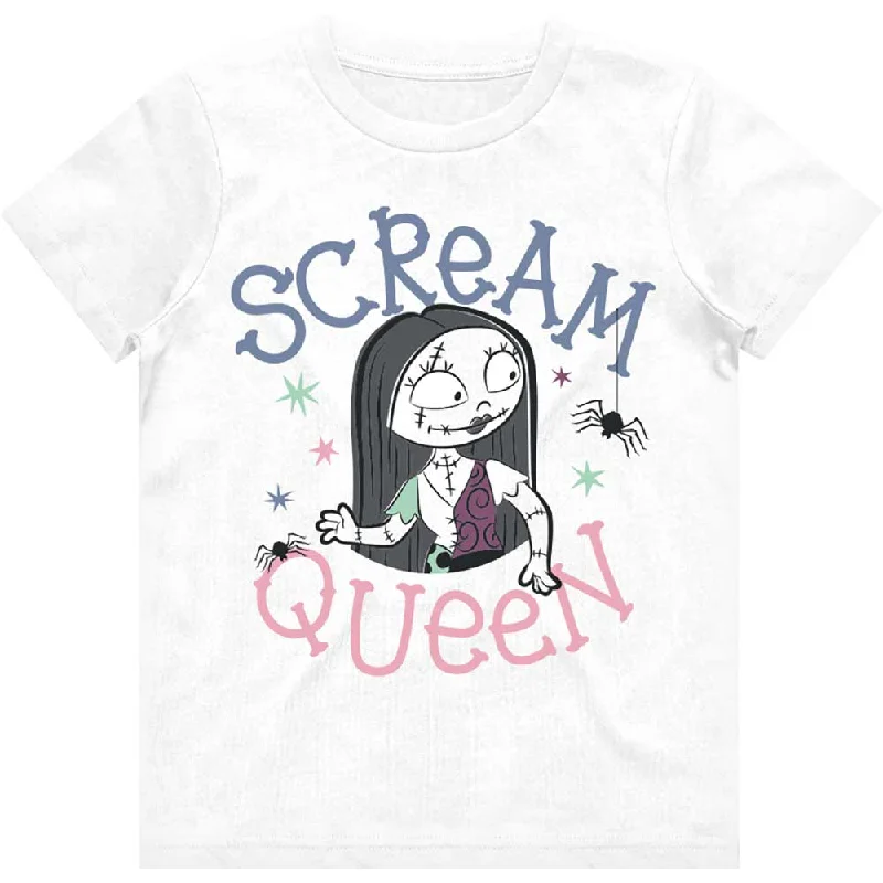 Disney Kids Girls T-Shirt: The Nightmare Before Christmas Scream Queen Real Fur Shearling Chenille Disney Kids Girls T-Shirt: The Nightmare Before Christmas Scream Queen Real Fur Shearling Chenille