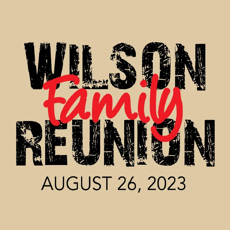 Weathered Family Reunion T-Shirt Design R2-14 Fleece Nylon Spandex