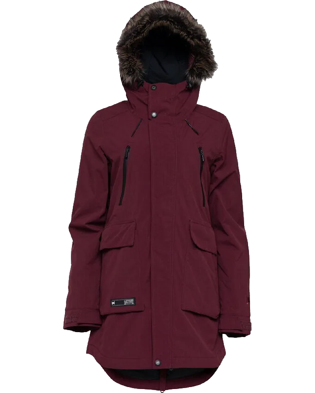 L1 Women's Fairbanks Jacket - Port - 2024 Zippered Front Buttoned Front Snap Front