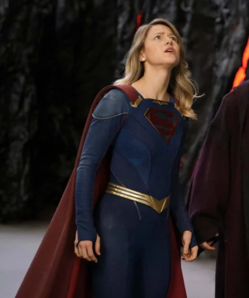 Melissa Benoist Supergirl Jacket Hooded Caped Shawl Collar