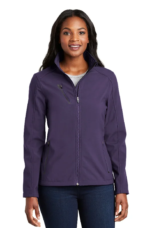 Port Authority Womens Welded Wind & Water Resistant Full Zip Jacket - Posh Purple Layered Multi-layer Single Layer