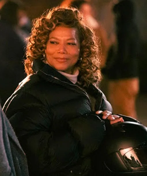 The Equalizer (2021) Queen Latifah Puffer Jacket Mesh Fabric Canvas Fabric Denim Fabric