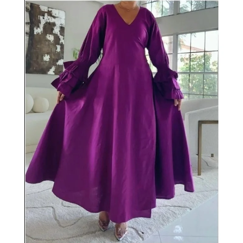 African Print Long Wrap Maxi Dress Ankle Length / Bell Sleeve with Head Wrap Comfortable Ruffle Maxi Dress African Print Long Wrap Maxi Dress Ankle Length / Bell Sleeve with Head Wrap Comfortable Ruffle Maxi Dress