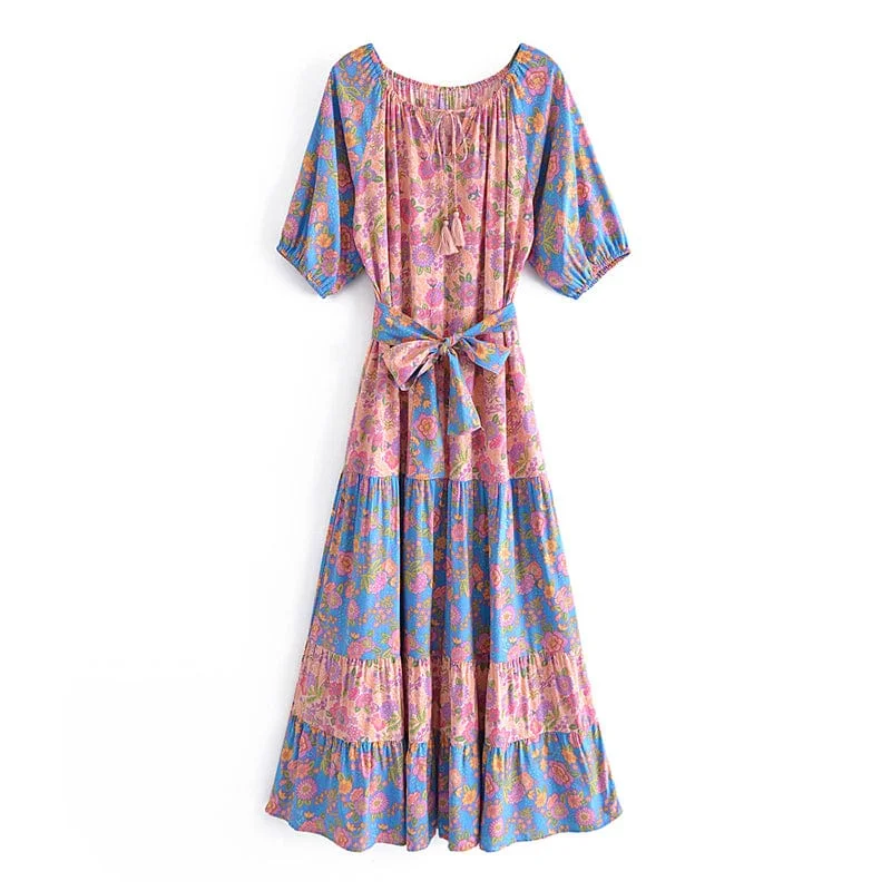Armelle Maxi Dress Trendy Off-Shoulder Ruffle Maxi Dress