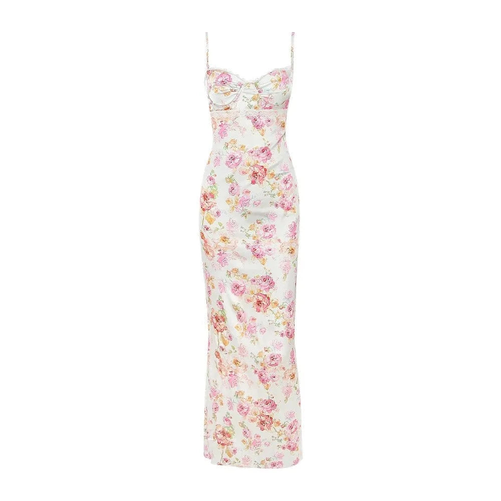 Flower Maxi Dress Chic Summer Maxi Dress