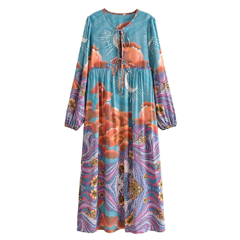 Mane Maxi Dress Trendy Button Front Maxi Dress