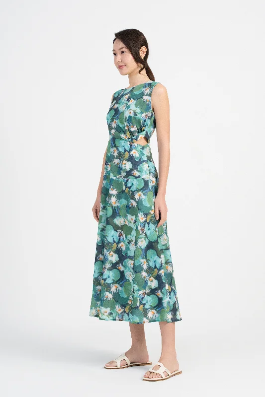 Marion Print Panelled Maxi Dress Classic A-Line Maxi Dress