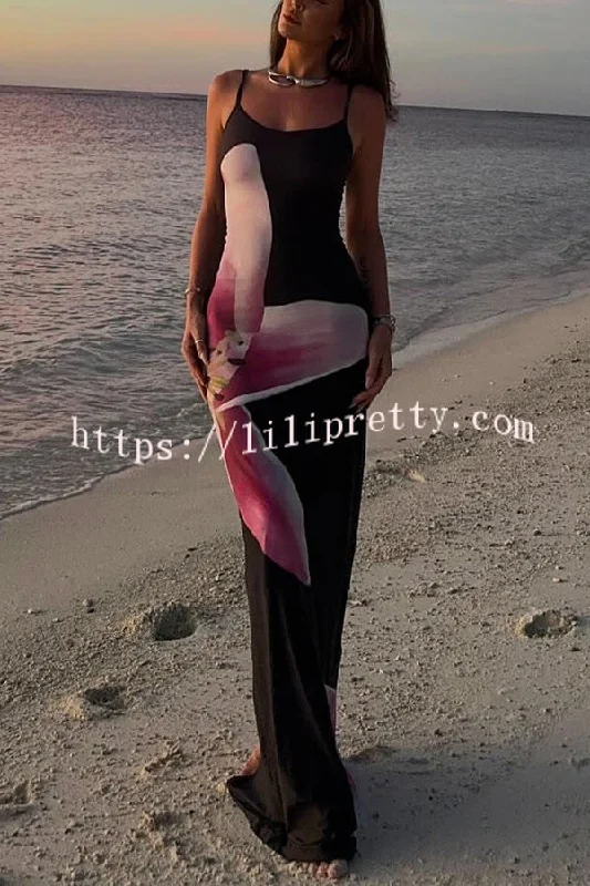 Lilipretty® Romantic Beginnings Lily Floral Slip Stretch Vacation Maxi Dress Fashionable Sheer Maxi Dress Lilipretty® Romantic Beginnings Lily Floral Slip Stretch Vacation Maxi Dress Fashionable Sheer Maxi Dress