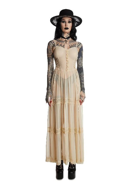 Starless Sky Maxi Dress Elegant Maxi Dress with Ruffles