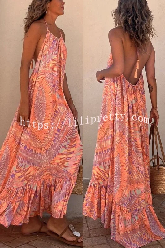 Lilipretty Sunita Ethnic Print A-line Halter Tassel Vacation Maxi Dress Classic Strapless Maxi Dress Lilipretty Sunita Ethnic Print A-line Halter Tassel Vacation Maxi Dress Classic Strapless Maxi Dress