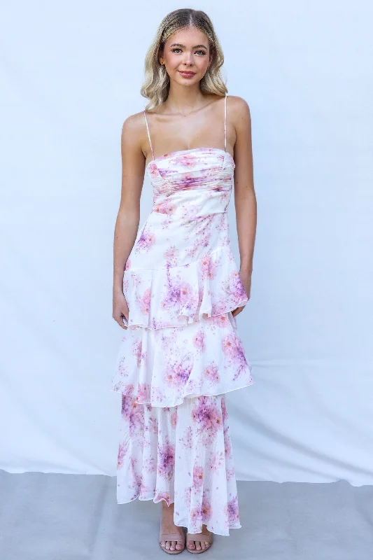 Tommi Maxi Dress - Blush Fashionable Faux Wrap Maxi Dress