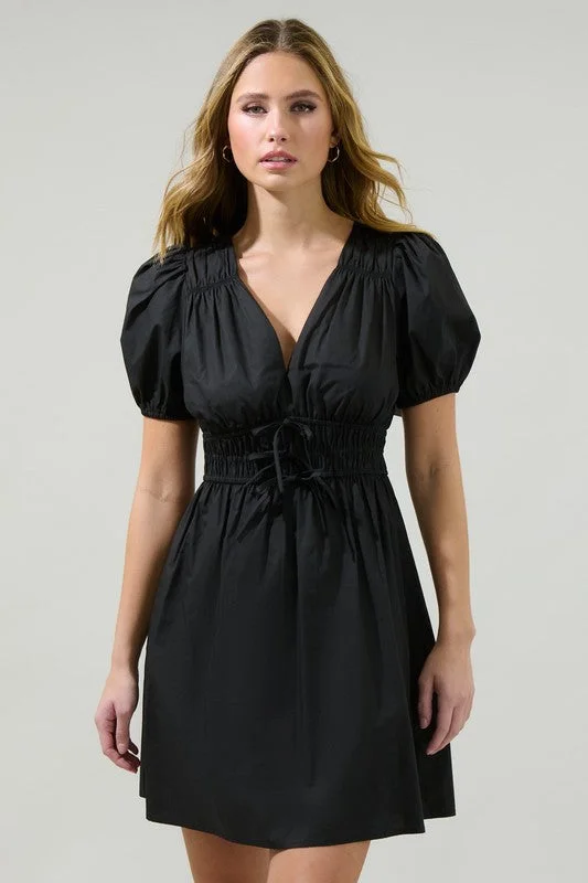 Saylor Smocked Mini Dress Stylish Ribbed Mini Dress