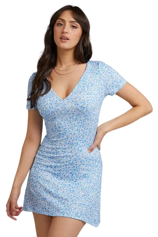 All About Eve | Womens Betty Mini Dress (Blue) Classic White Mini Dress