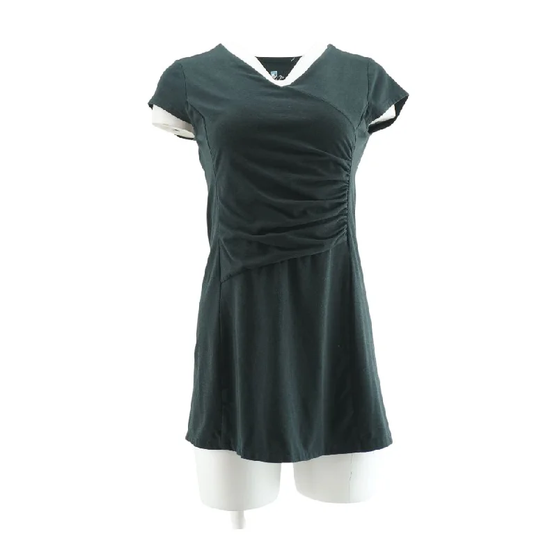 Black Solid Mini Dress Fashionable Lace Mini Dress