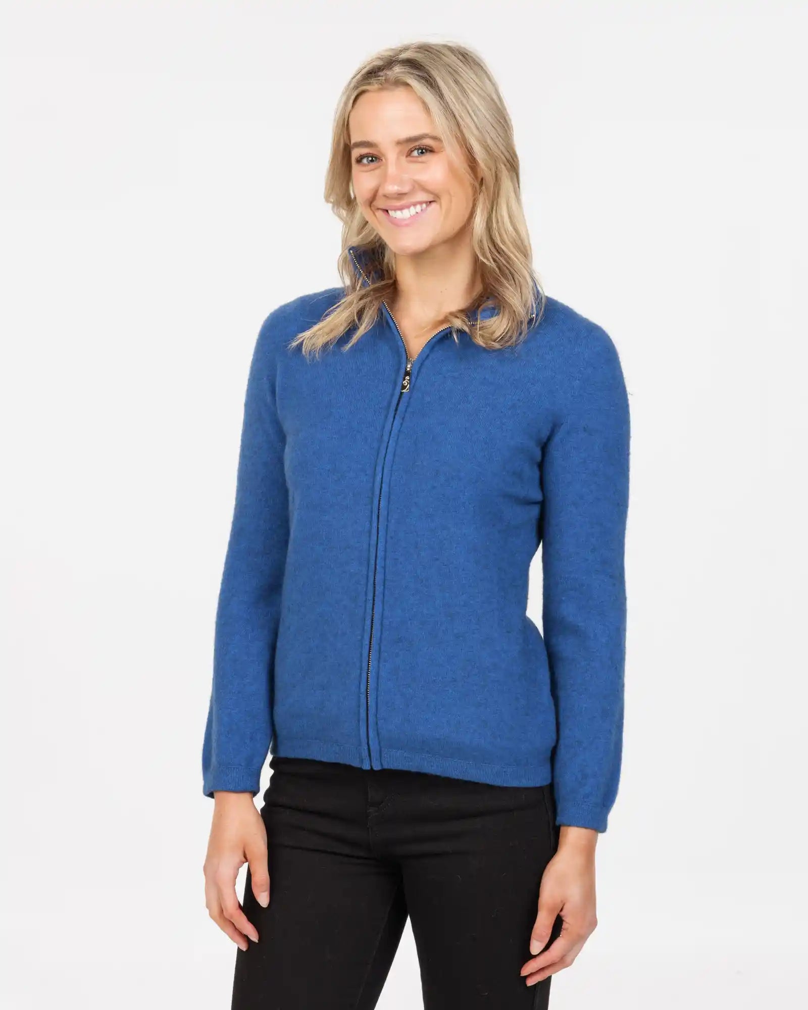 Cornflower Women's Plain Zip Jacket - NB485 Fitted Jacket Loose Jacket Oversized Jacket