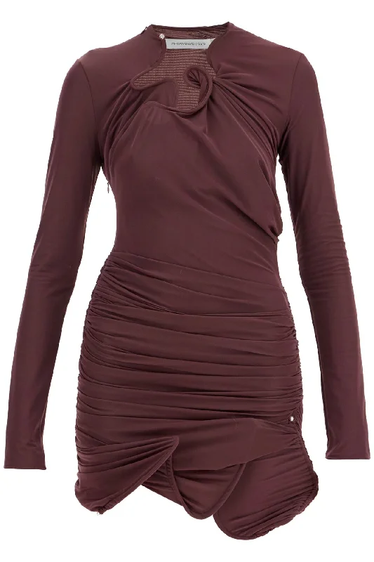 Draped Venus Mini Dress Trendy Crossover Mini Dress