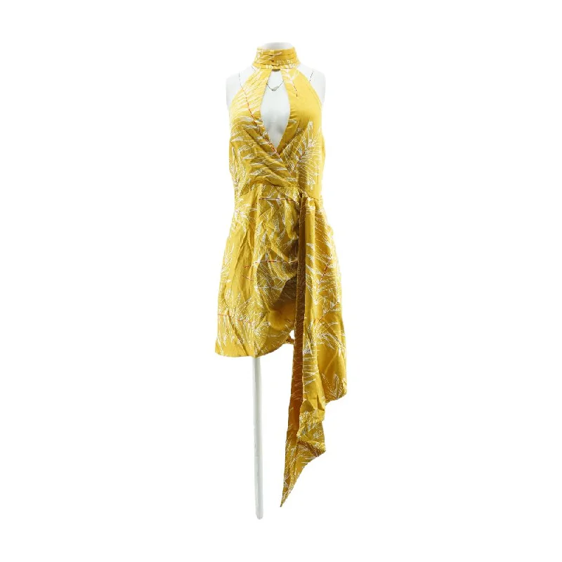 Gold Misc Mini Dress Comfortable Shift Mini Dress