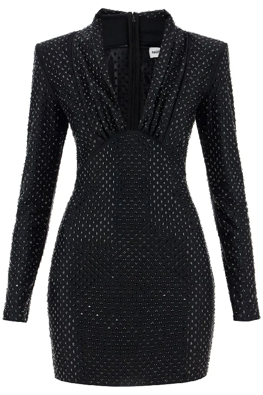 SELF PORTRAIT 'jersey mini dress with rh Chic Puff Sleeve Mini Dress