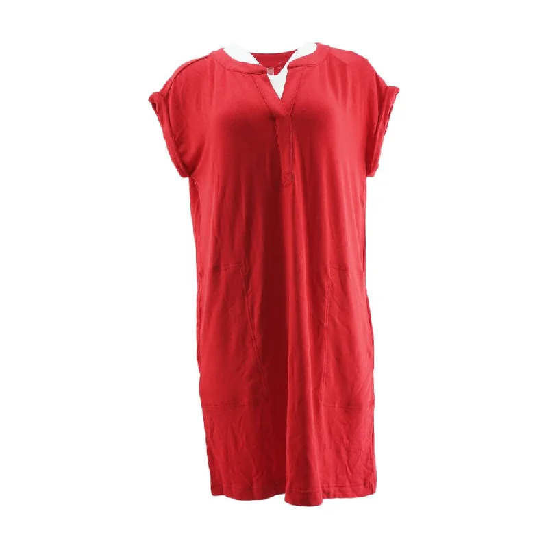 Red Solid Mini Dress Chic Sleeveless Mini Dress