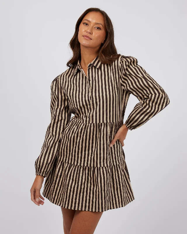 Reece Shirt Mini Dress Oatmeal Cozy A-Line Mini Dress