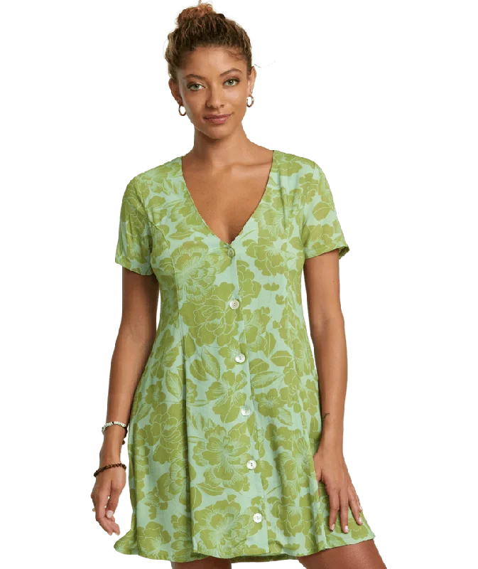 RVCA Women's Understated Mini Dress Shale Cozy Knit Mini Dress