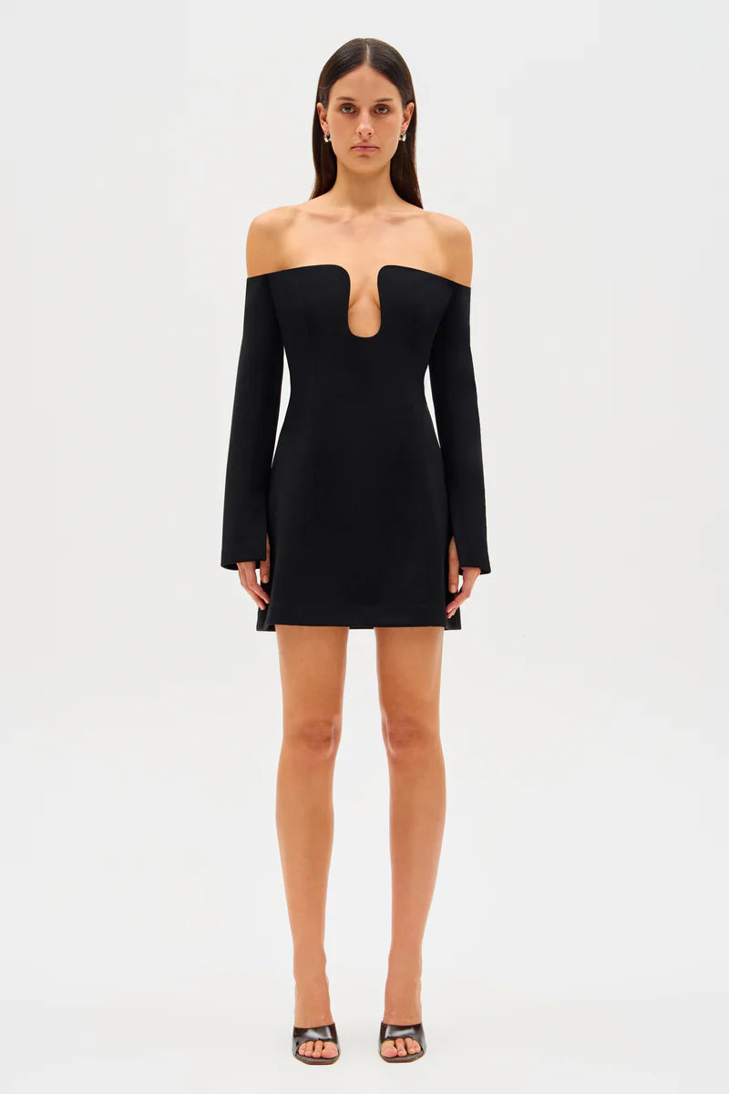 Tiaan Crepe Mini Dress Comfortable Wrap Mini Dress