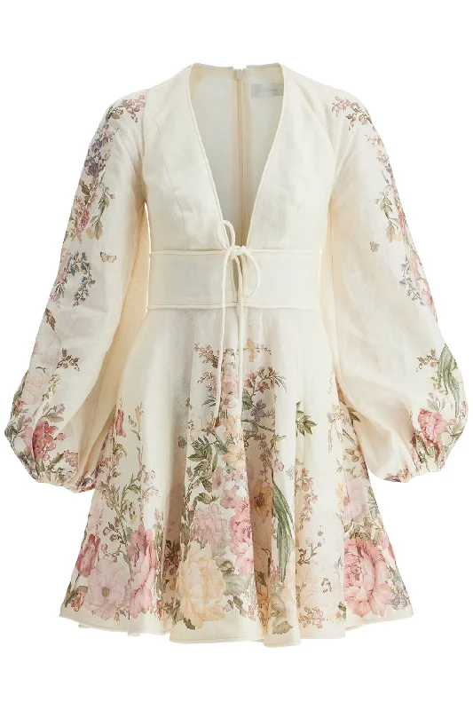 ZIMMERMANN waverly plunge mini dress Fashionable Mini Dress with Pockets