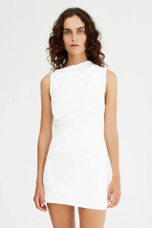 Eryn Mini Dress | Ivory Fashionable Summer Mini Dress