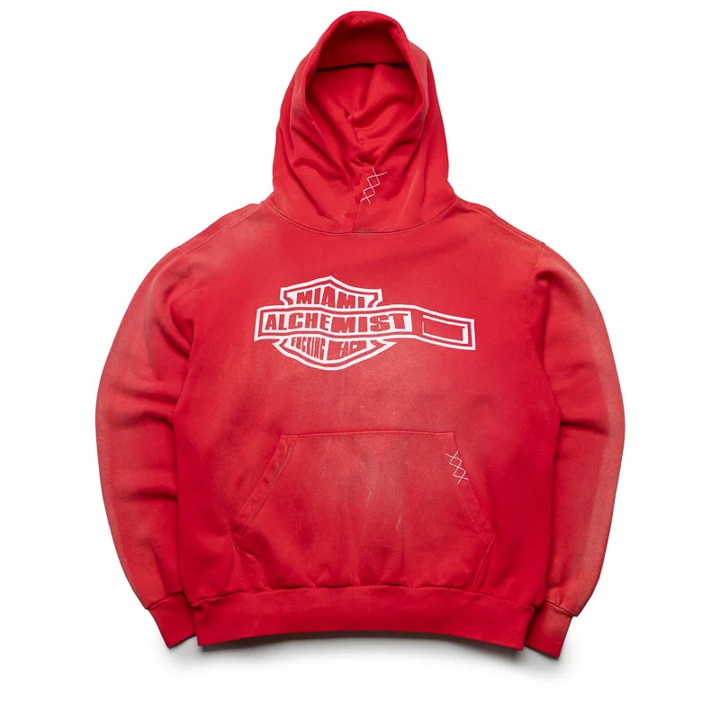Alchemist Waving Hoodie - Arizona Poppy Hoodie with Zipper Placket Modern Functional Alchemist Waving Hoodie - Arizona Poppy Hoodie with Zipper Placket Modern Functional