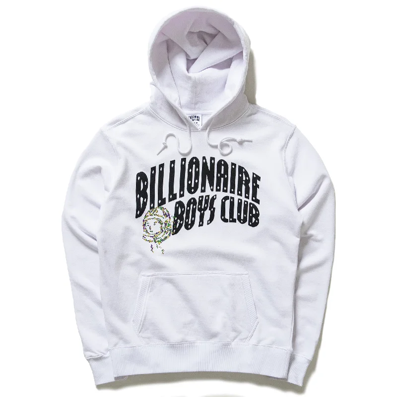 Billionaire Boys Club Confetti Helmet Hoodie - White Hoodie with Color Block Contrast Stylish Billionaire Boys Club Confetti Helmet Hoodie - White Hoodie with Color Block Contrast Stylish