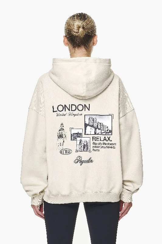 Harley Oversized Hoodie Vintage Washed Bone White Hoodie with Oversized Fit Loose Comfortable Harley Oversized Hoodie Vintage Washed Bone White Hoodie with Oversized Fit Loose Comfortable